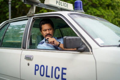 Image9l_S1E4 - Duckrockers Ep4 (12) (Jarod Rawiri as Sergeant Heremaia) (c) 2022 SPP